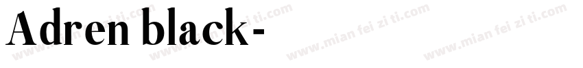 Adren black字体转换